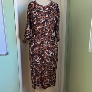 Vintage 1950s Elegant Brown Cocktail Dress